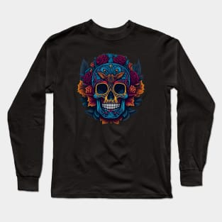 Sugar Skull Art: A Beautiful and Traditional Way to Celebrate the Day of the Dead Long Sleeve T-Shirt